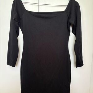 PrettyLittleThing Black Long Sleeve Dress